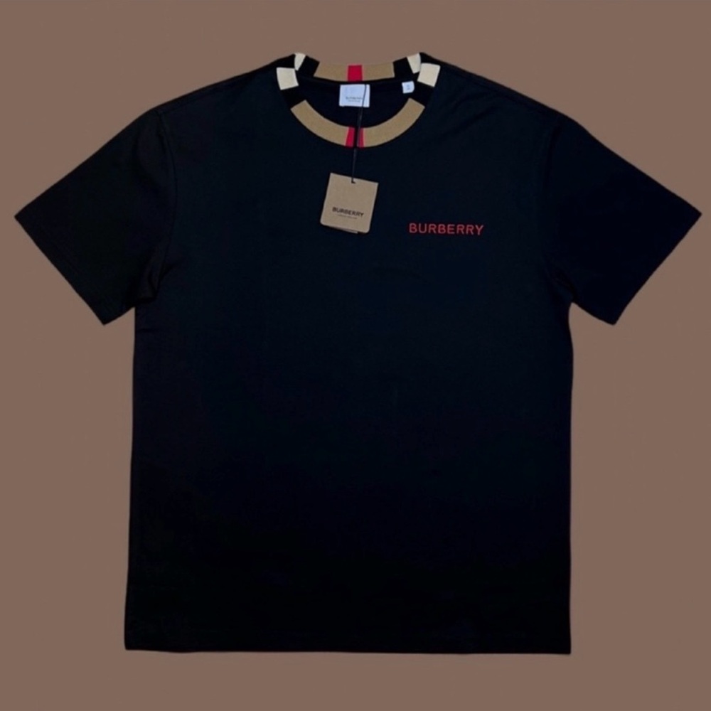 Burberry Men's Icon Stripe Collar T-shirt